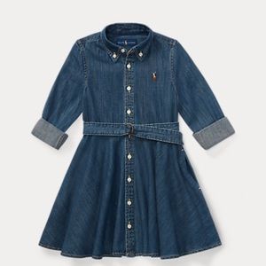 Ralph Lauren girls Blue Jean Dress w/ belt